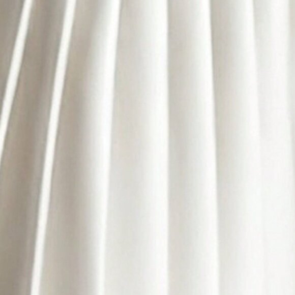 Women's Minimalist Pleated A-Line Fabric Design Mini Skirt White - Picture 5 of 5